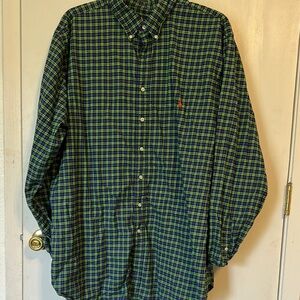 Men's Green Plaid Shirt